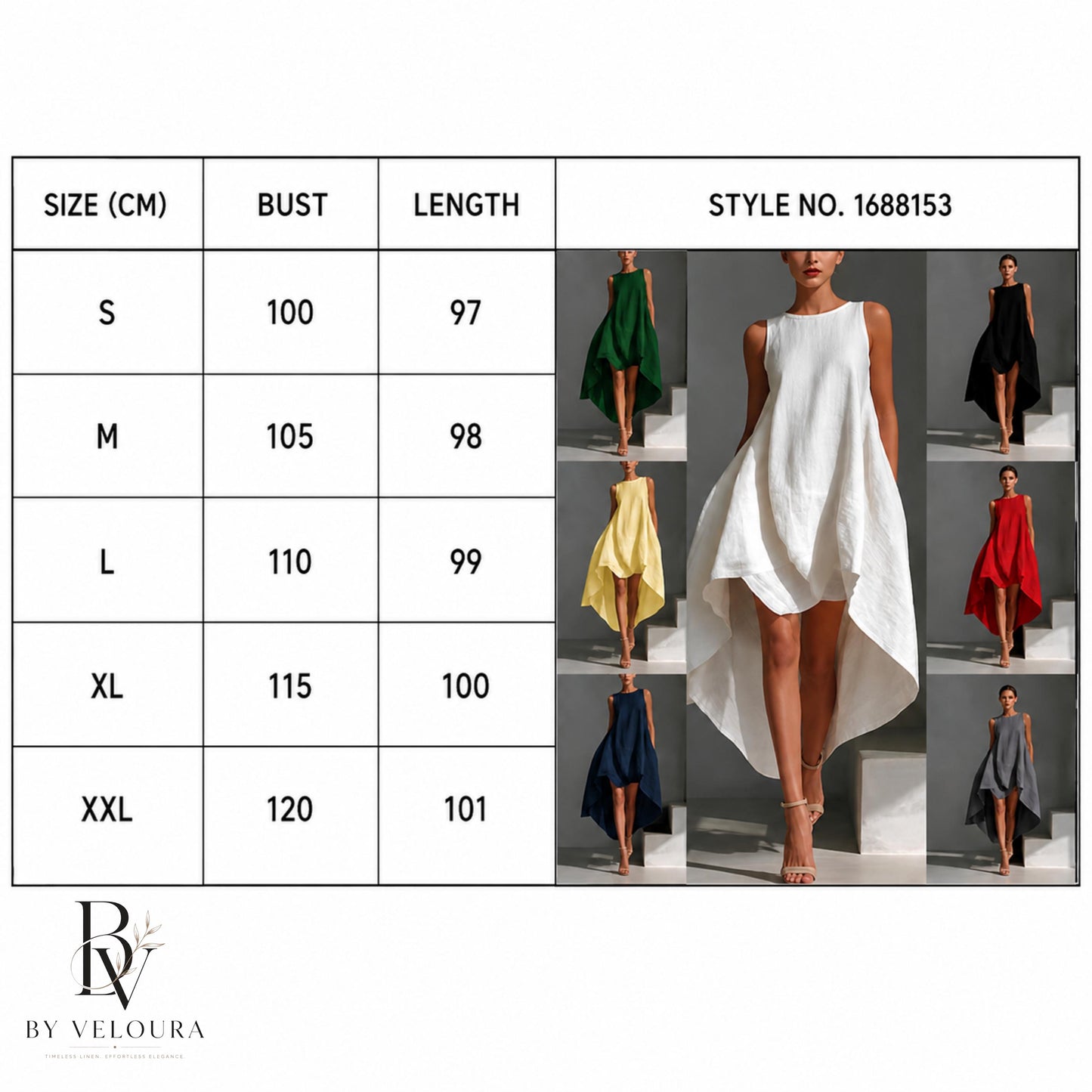 Women's High Low Summer Dress, Sleeveless Flowy Resort Wear Vacation Dress
